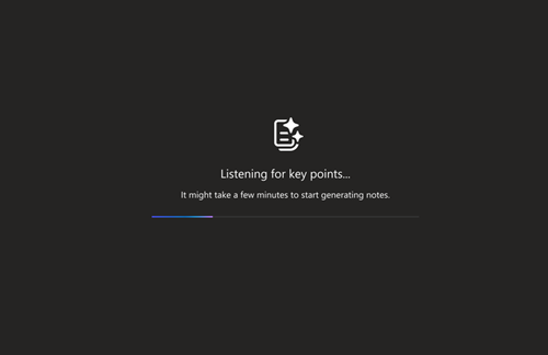 Screenshot of the listening experience.