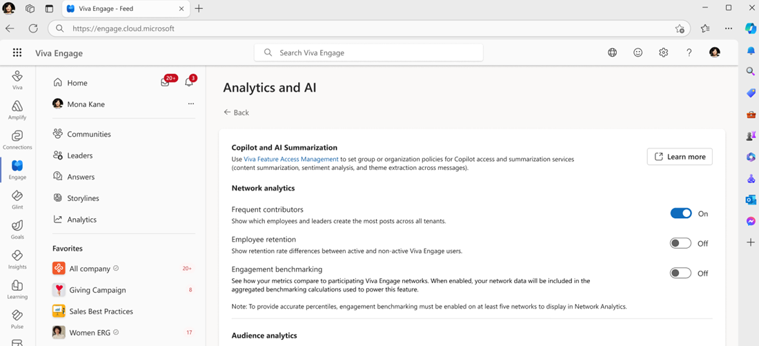 AI summarization in Admin Center