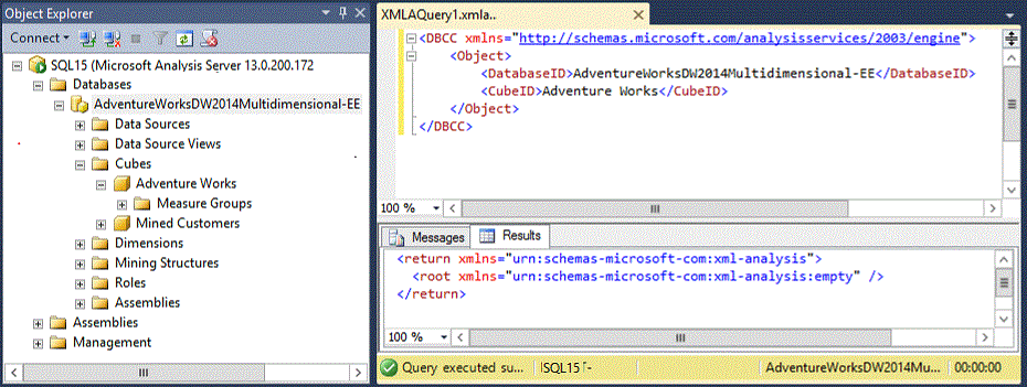 DBCC XML command in Management Studio