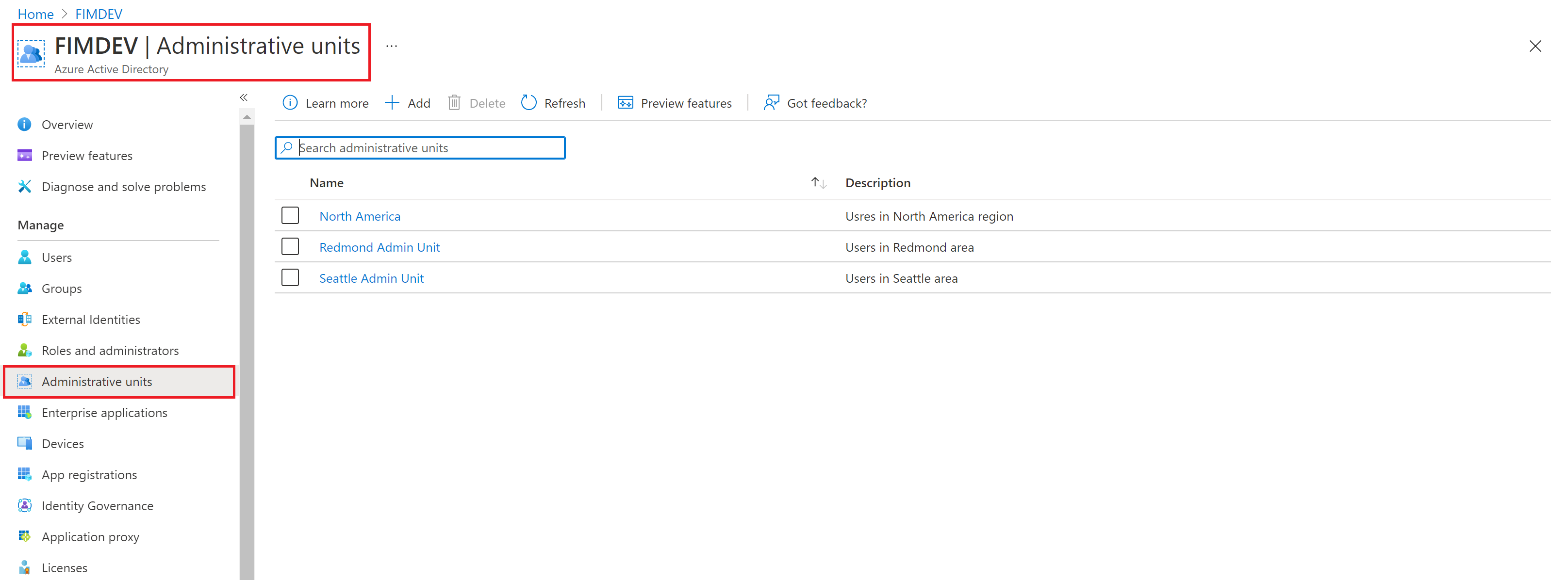 Administrative Units in Microsoft Entra ID.