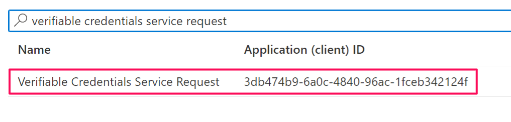 Screenshot that shows how to select the service principal.