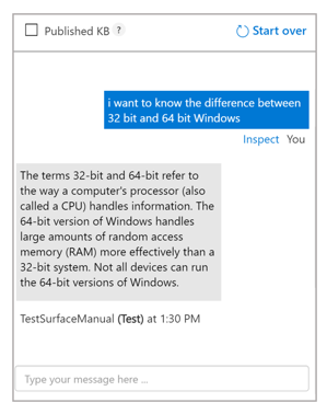 Enter an example user query in the textbox.