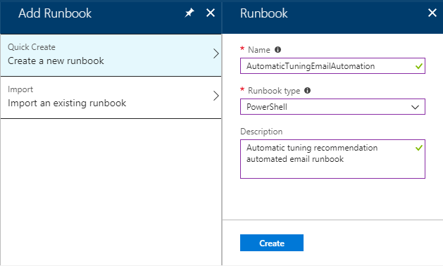 Add Azure automation runbook