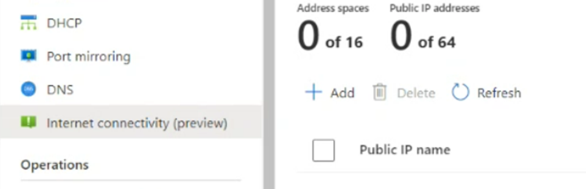 Diagram that shows how to select a public IP address to the NSX Edge node.