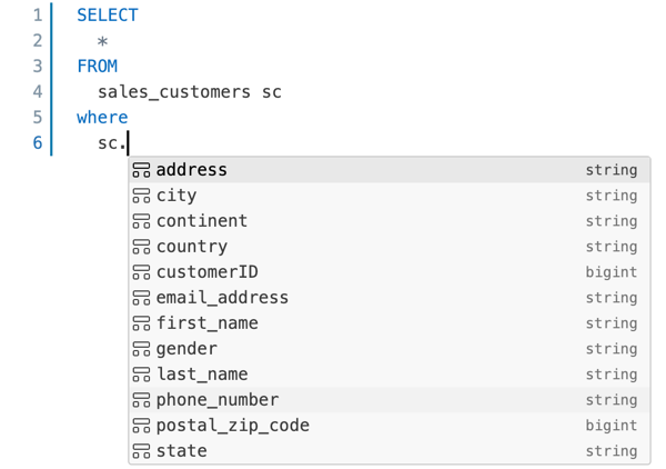 Autocomplete alias
