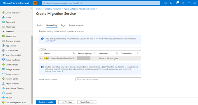 Screenshot of a Select Networking.