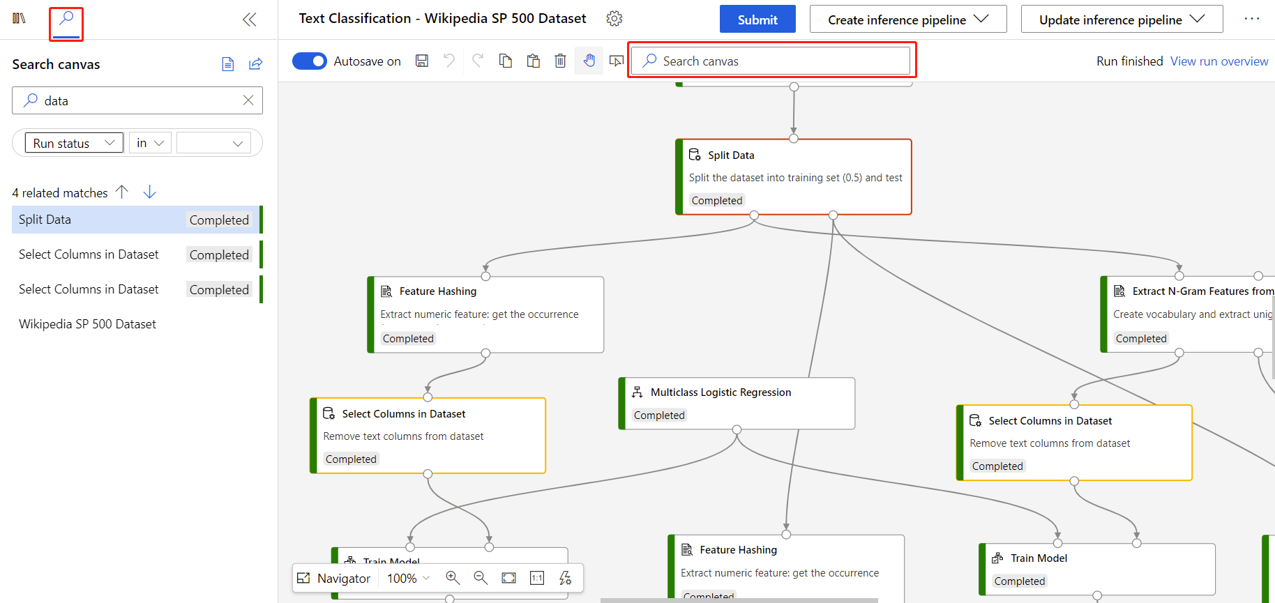 Screenshot showing an example graph search experience