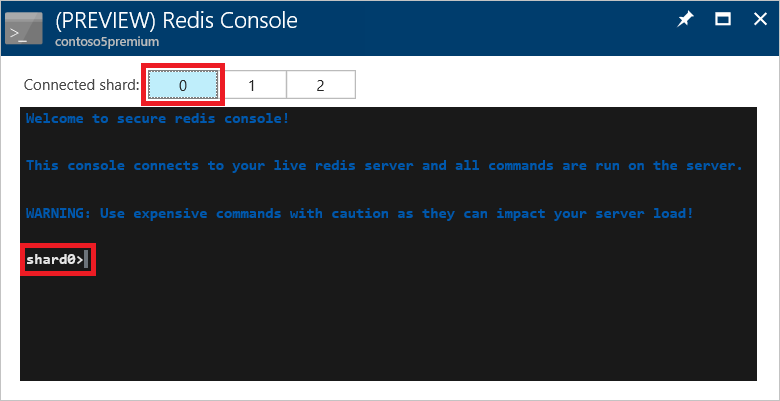 Redis console