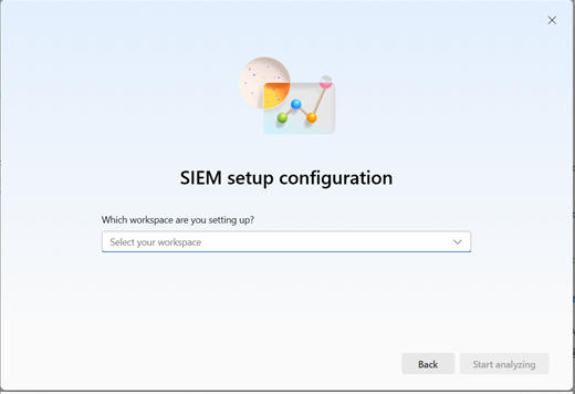 Screenshot of the UI asking the user to select a workspace.