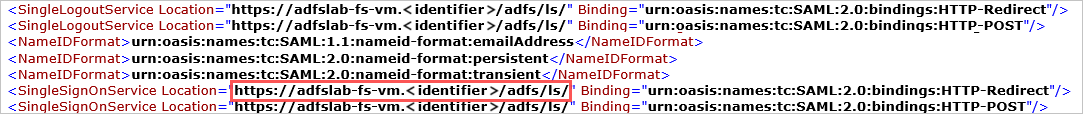 Note existing Salesforce app's SSO service location.