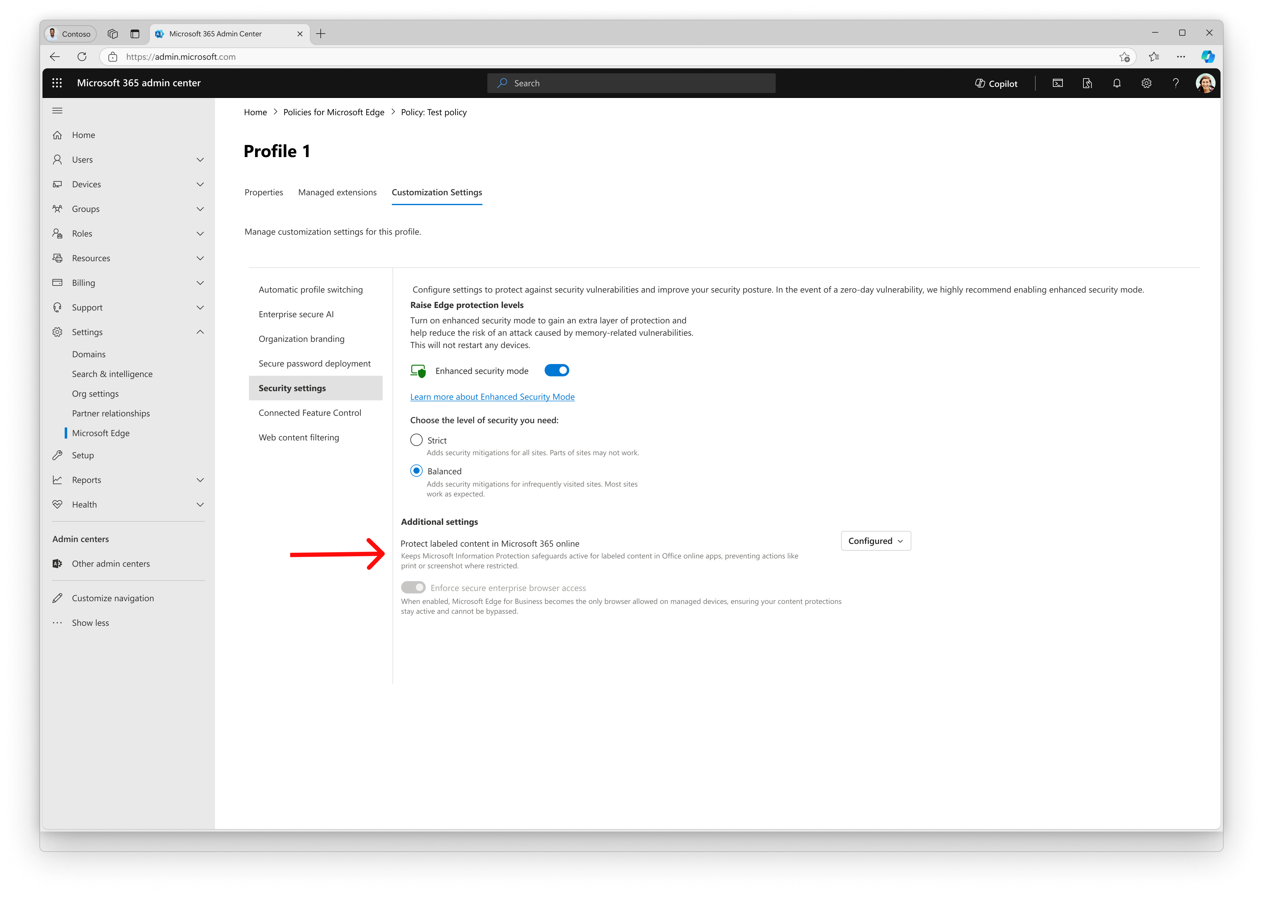configure additional settings