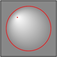 A radial gradient with highlighted components