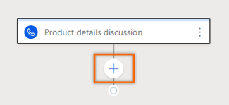 Screenshot of adding to add a phone call activity.
