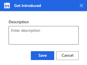 Screenshot of Get introduced activity selected.