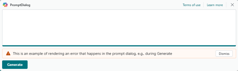 Example of rendering error thrown in prompt dialog