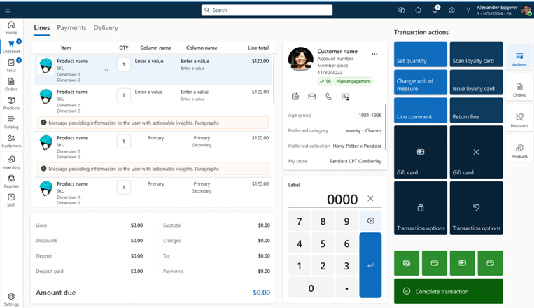 Screenshot of the modernized POS transaction grid. Screenshot of the modernized POS transaction grid.