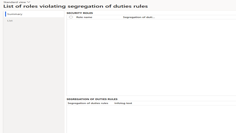 Segregation of duties rules Segregation of duties rules