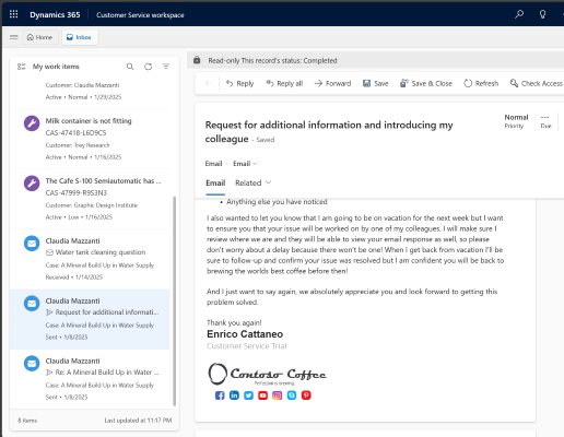 Example of some design changes with the new Fluent 2 in Customer Service workspace. Example of some design changes with the new Fluent 2 in Customer Service workspace.