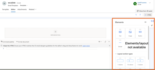 Sceenshot of legacy rich text editor.
