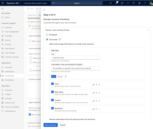 Summaries Formatting Customization Summaries Formatting Customization