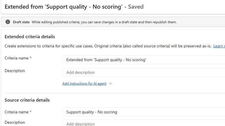 Screenshot of extended criteria Screenshot of extended criteria