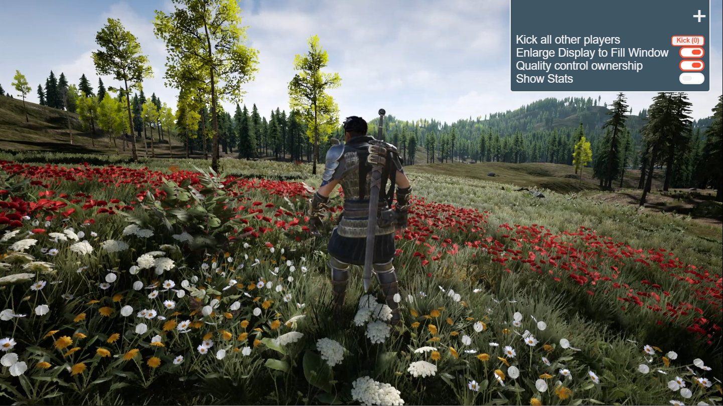 Example Pixel Streaming app Example game