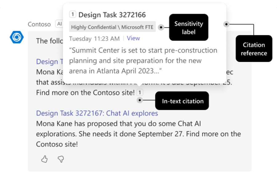 Image shows an example of citations in agents.