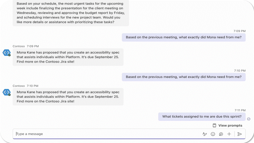 Graphical representation shows streaming agent messages