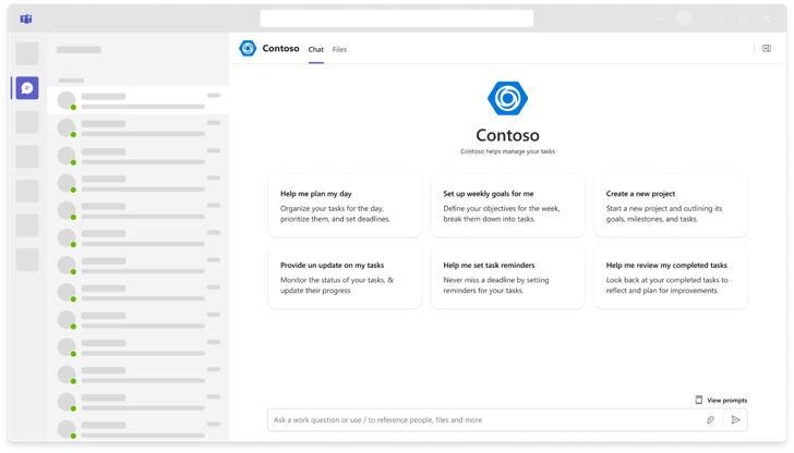Image shows an example of prompt starters.