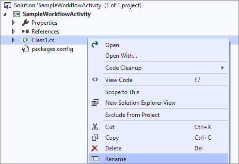Rename Class1.cs file.