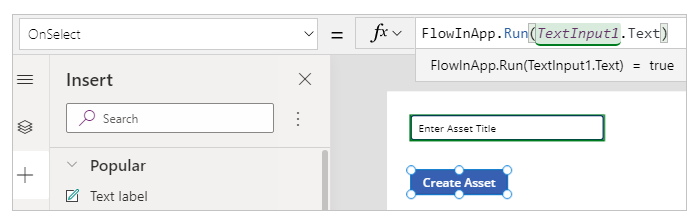 OnSelect formula for the button.