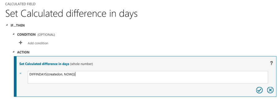 Calculated column, DIFFINDAYS function.