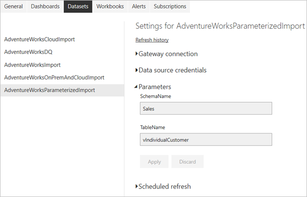 Configure query parameters