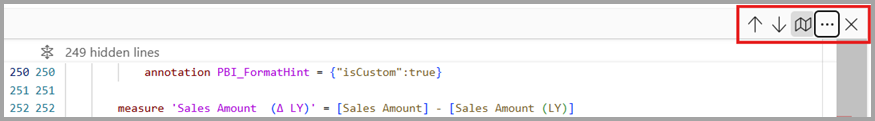 Screenshot of the toolbar for script preview.