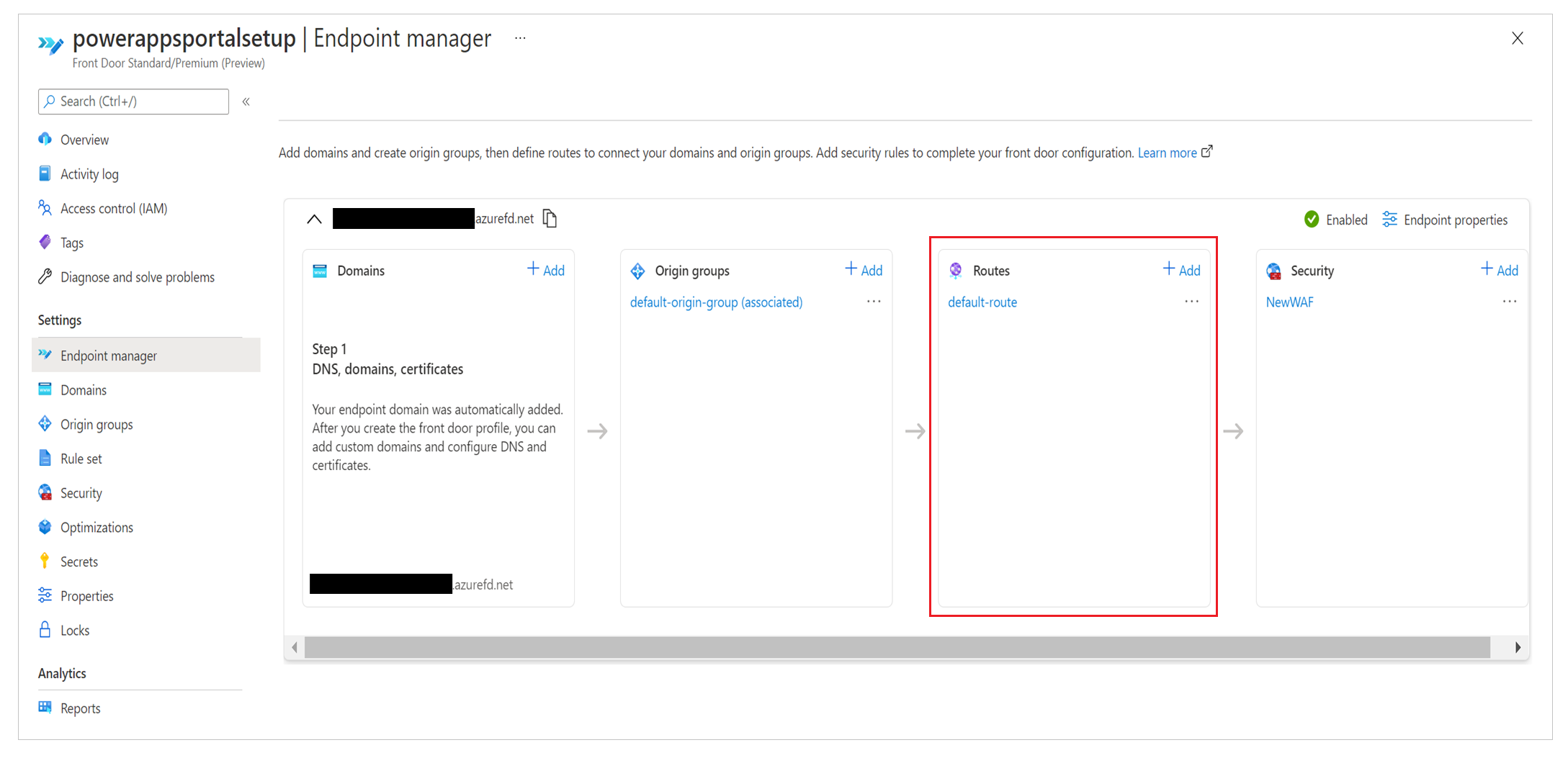 Configure routes.