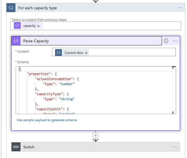 For Each control using the capacity of the Parse-CurrentItem output.