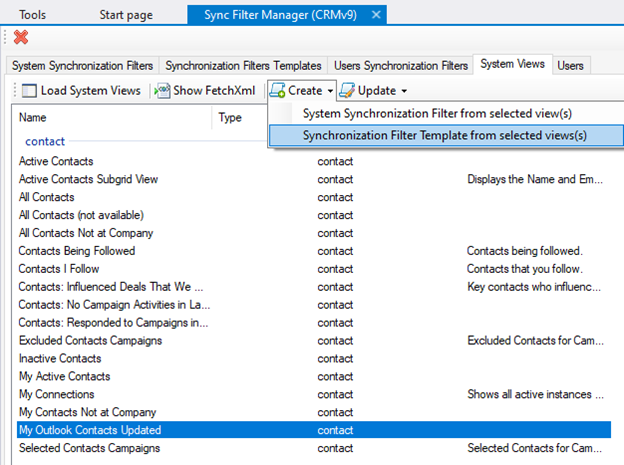 Screenshot of the XrmToolBox system views screen.