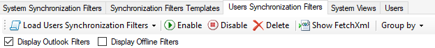 Clear the Display Offline Filters checkbox.