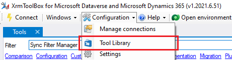 Open the Tool Library menu.