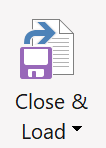 Screenshot of the Close and Load option.