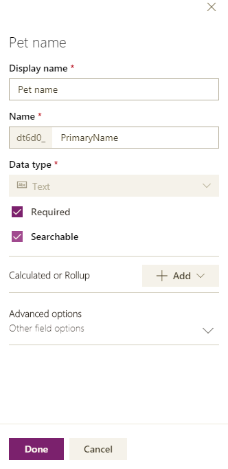 Change primary column.