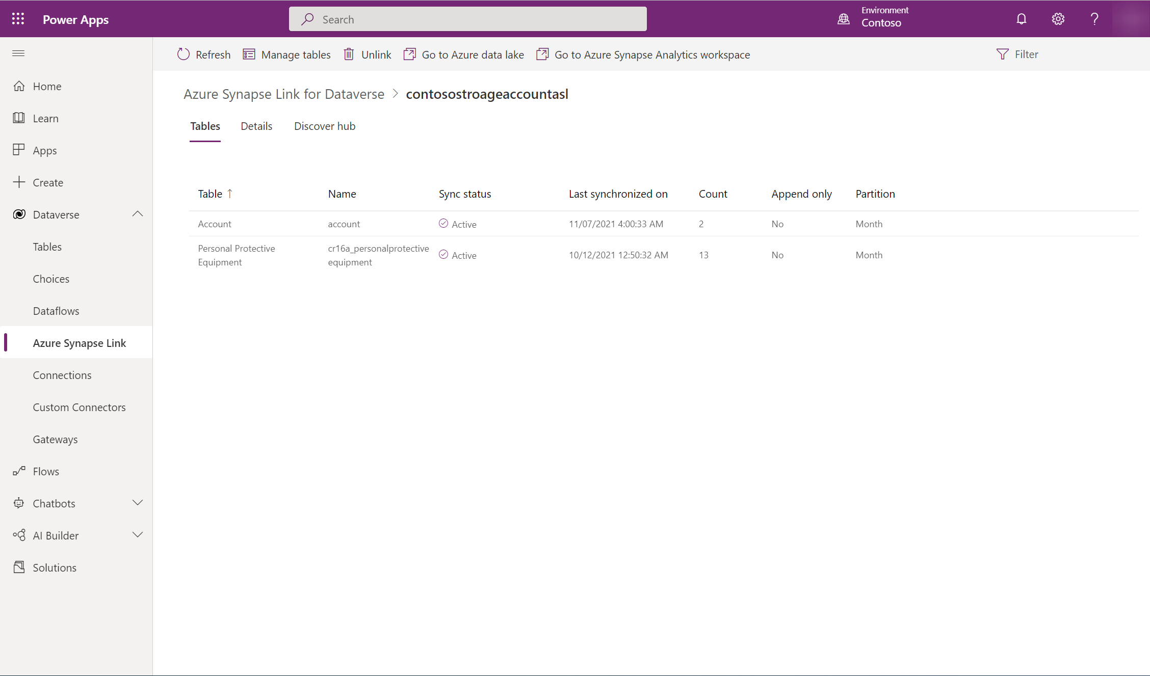 Monitor an Azure Synapse Link