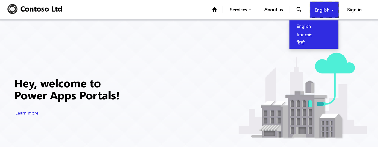 Multiple-language drop-down list