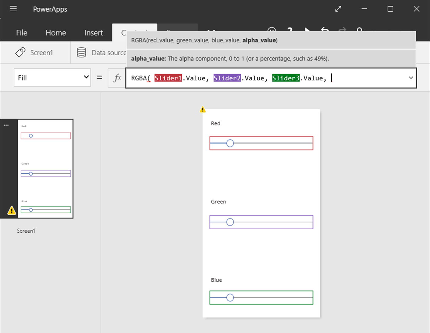 Change the formula for the background fill color of the screen, but not yet complete.