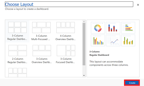 Choose a dashboard layout.