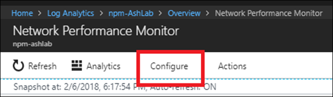 Configure Network Performance Monitor