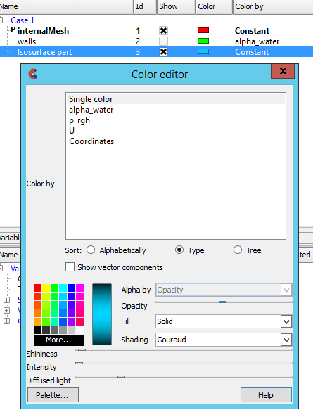 Edit isosurface color