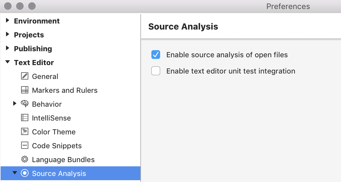 Enabling Source analysis