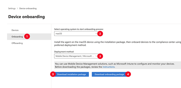 Screenshot of the Microsoft Intune Configuration settings tab with all fields populated.