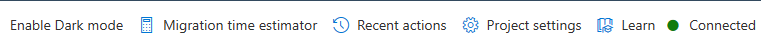 menu bar with project settings option.